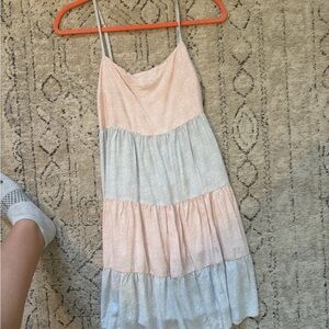 Charming Pink and Blue Dress